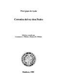 Cover of: Coronica del rey don Pedro by Pedro López de Ayala