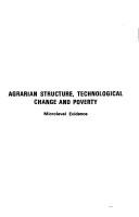 Agrarian structure, technological change, and poverty by Singh, Bhanwar Dr.