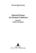 Cover of: Selected essays on German literature