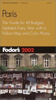 Cover of: Fodor's Paris 2002 by Fodor's