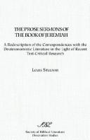 Cover of: The prose sermons of the Book of Jeremiah by Louis Stulman