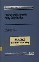 Cover of: International economic policy coordination by Michael J. Artis