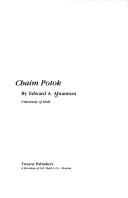 Cover of: Chaim Potok by Edward A. Abramson