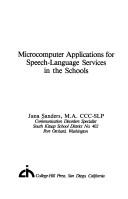 Cover of: Microcomputer applications for speech-language services in the schools