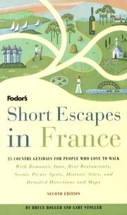 Cover of: Short Escapes In France by Bruce Bolger