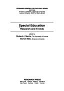 Cover of: Special education: research and trends