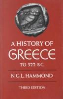 A history of Greece to 322 B.C. by N. G. L. Hammond