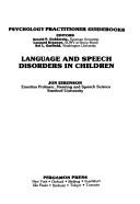 Cover of: Language and speech disorders in children by Jon Eisenson