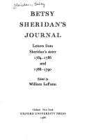 Cover of: Betsy Sheridan's journal
