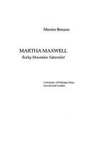 Cover of: Martha Maxwell, Rocky Mountain naturalist by Maxine Benson