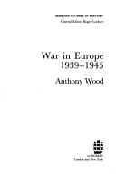 Cover of: War in Europe, 1939-1945