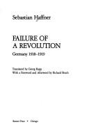 Failure of a revolution by Sebastian Haffner