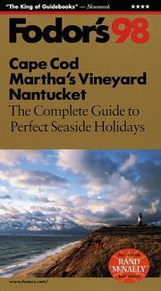 Cover of: Cape Cod, Martha's Vineyard, Nantucket '98 by Fodor's