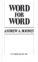 Cover of: Word for word by Andrew A. Rooney