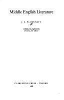 Middle English literature by J. A. W. Bennett