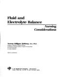 Cover of: Fluid and electrolyte balance: nursing considerations