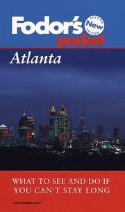 Cover of: Pocket Atlanta: The Best of the City (Fodor's Pocket Atlanta)