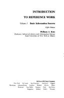 Cover of: Introduction to reference work by William A. Katz, William A. Katz