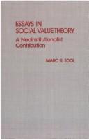 Cover of: Essays in social value theory: a neoinstitutionalist contribution