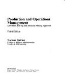 Production and operations management by Norman Gaither