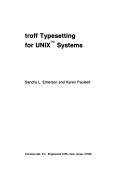 Cover of: Troff typesetting for UNIX systems