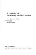 A handbook of introductory statistical methods by C. Philip Cox