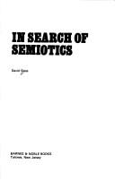 Cover of: In search of semiotics