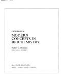 Modern concepts in biochemistry by Robert C. Bohinski
