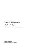 Cover of: Francis Thompson