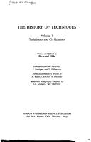 Cover of: History of techniques.