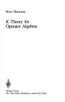 Cover of: K-theory for operator algebras