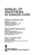 Cover of: Manual of anesthesia in cancer care