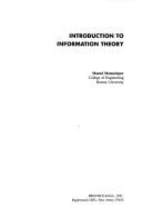 Cover of: Introduction to informationtheory by Masud Mansuripur