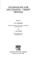 Cover of: Techniques for multiaxial creep testing | 