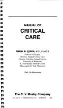 Cover of: Manual of critical care by Frank B. Cerra