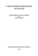 Cover of: Lexicographic description of English by Morton Benson