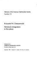 Cover of: Henstock integration in the plane by Krzysztof M. Ostaszewski
