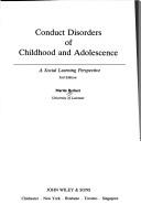 Cover of: Conduct disorders of childhood and adolescence by Martin Herbert
