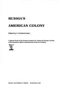 Cover of: Russia's American colony