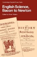 Cover of: English science, Bacon to Newton