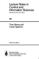 Cover of: Time series and linear systems