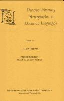 Cover of: André Breton by J. H. Matthews