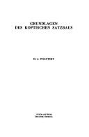 Cover of: Grundlagen des koptischen Satzbaus
