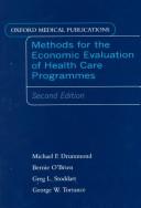 Methods for the economic evaluation of health care programmes by M. F. Drummond
