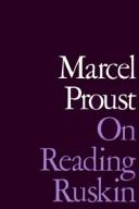 Cover of: On reading Ruskin by Marcel Proust