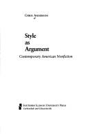 Cover of: Style as argument: contemporary American nonfiction