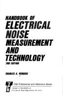 Cover of: Handbook of electrical noise