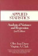 Cover of: Applied statistics: analysis of variance and regression