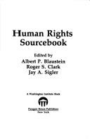 Cover of: Human rights sourcebook