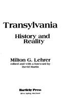 Cover of: Transylvania, history and reality